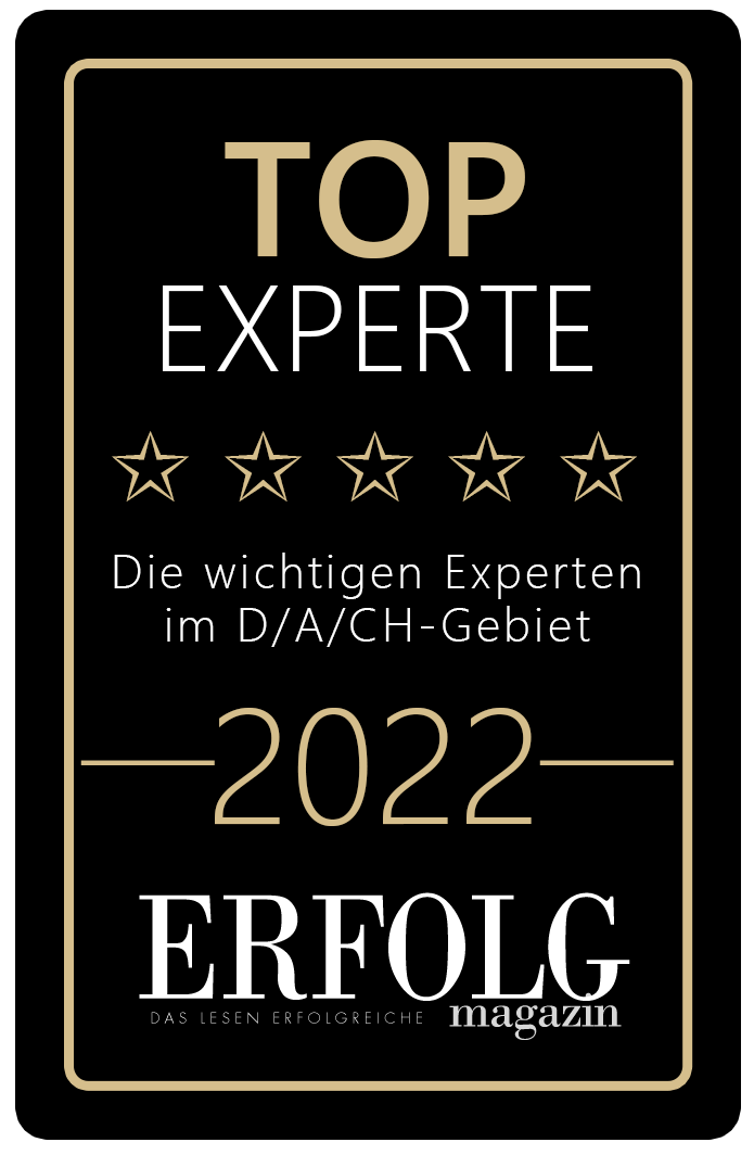 Auszeichnung TOP-Experten 2022 vom ERFOLG Magazin
